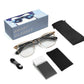 Lunettes intelligentes avec traduction IA, compatibles avec 160 langues et ChatGPT, avec microphone intégré et haut-parleurs Hi-Fi.