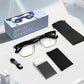 Lunettes intelligentes avec traduction IA, compatibles avec 160 langues et ChatGPT, avec microphone intégré et haut-parleurs Hi-Fi.