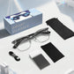 Lunettes intelligentes avec traduction IA, compatibles avec 160 langues et ChatGPT, avec microphone intégré et haut-parleurs Hi-Fi.