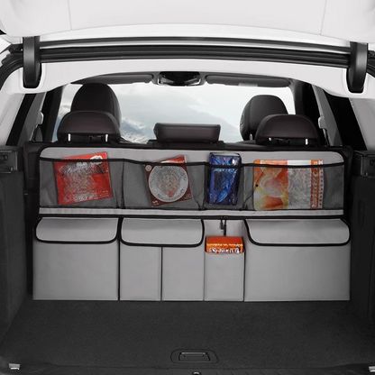 🚗 OFFRE LIMITÉE : 50 % DE RÉDUCTION ! 📦 Sac de rangement pour coffre de voiture, organisateur suspendu – Spacieux, résistant, facile à installer 🧺