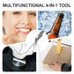 Cure-dents pliable 4 en 1 en acier inoxydable