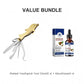 Cure-dents pliable 4 en 1 en acier inoxydable