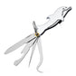 Cure-dents pliable 4 en 1 en acier inoxydable