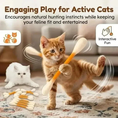 🔥 50 % DE RÉDUCTION AUJOURD'HUI ! 🐱 Jouet interactif avec tige et herbe à chat pour chats