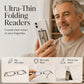 Lunettes de lecture pliables ultra-fines avec étui pour téléphone et support intégré