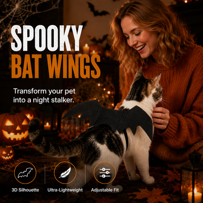 Costume d'ailes de chauve-souris pour animaux de compagnie pour Halloween