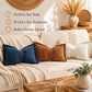 Coussin décoratif en chenille douce en forme de nœud