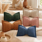 Coussin décoratif en chenille douce en forme de nœud