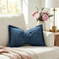 Coussin décoratif en chenille douce en forme de nœud