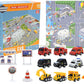 🚗 60% DE RÉDUCTION ! 🎁 CALENDRIER DE L'AVENT GARÇON - 24 Jours de Chantier Miniature, Véhicules Alliés avec Outils Réalistes 👷🔧