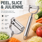 Éplucheur et trancheuse à julienne 2 en 1 en acier inoxydable
