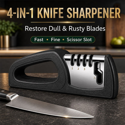 Affûteur de couteaux de cuisine multi-étapes 4 en 1