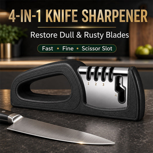 Affûteur de couteaux de cuisine multi-étapes 4 en 1