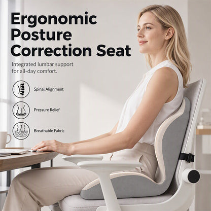 Coussin de siège ergonomique en mousse à mémoire de forme avec soutien lombaire – Confort optimal toute la journée, idéal pour le bureau, la voiture et la maison
