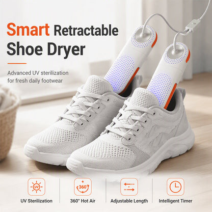 Sèche-chaussures électrique rétractable avec stérilisation UV