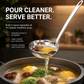 🍳 50 % DE RÉDUCTION MAINTENANT ! Cuillère séparatrice d'huile en acier inoxydable – Filtration et séparation 2 en 1, retient les résidus et sépare l'huile pour une cuisine plus saine et plus propre