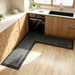 🧉💧 Tapis de Sol de Cuisine en L Antidérapant – Absorbe Eau & Huile, Séchage Rapide, Confort Optimal