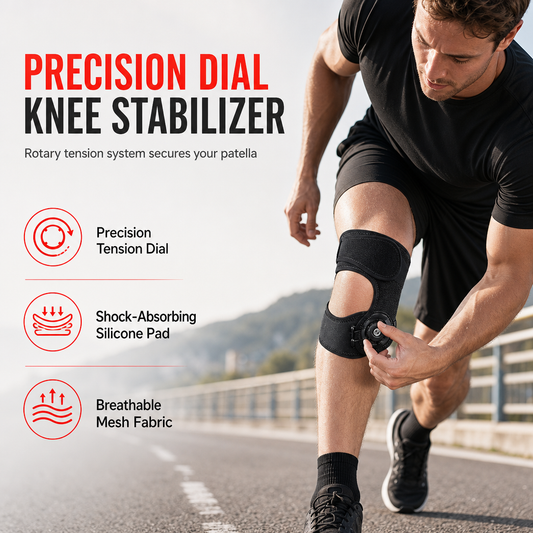 🦵 50 % DE RÉDUCTION MAINTENANT ! Sangle rotulienne réglable en tissu respirant – Soutien et maintien 2 en 1, réduit la pression sur le tendon et soulage la douleur, pour course, randonnée et sport