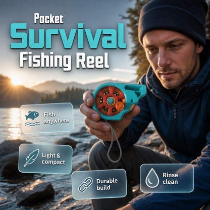🎣 50 % DE RÉDUCTION MAINTENANT ! Ligne de pêche portable et compacte en matériau résistant – Pêche et transport 2 en 1, se glisse dans une poche ou un sac pour pêcher partout, en voyage, en randonnée ou en camping