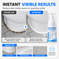 🚽 50 % DE RÉDUCTION MAINTENANT ! Mousse nettoyante pour joints de toilettes en formule adhérente – Nettoyage et désinfection 2 en 1, pénètre les interstices et déloge la saleté incrustée sans frotter