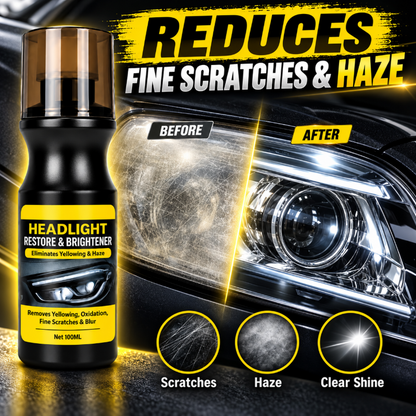 🚗 50 % DE RÉDUCTION MAINTENANT ! Rénovateur de phares anti-jaunissement en formule protectrice – Rénovation et protection 2 en 1, élimine l'oxydation, restaure la transparence et protège contre les UV
