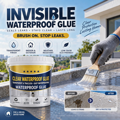 🛠️ Transparent Waterproof Repair Sealant with Brush