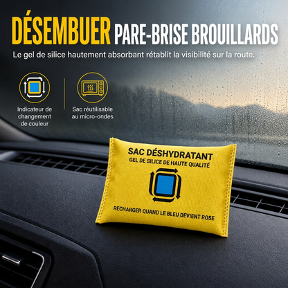 Sac déshumidificateur de voiture en gel de silice réutilisable