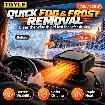 Chauffage et dégivrage portable pour voiture avec base rotative à 360 degrés