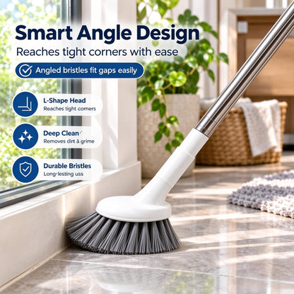 Brosse de nettoyage télescopique, brosse à récurer pour les coins difficiles d'accès
